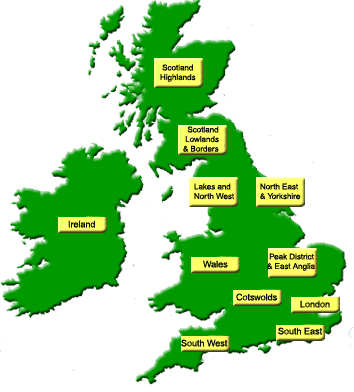 Country House hotels  UKmap  UK Ireland